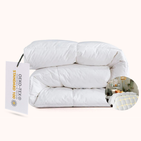 Kołdra Puchowa 240x260 Zimowa Gęsi Puch 100% Antyalergiczna Kołdra Puchowa 240x260 Zimowa Gęsi Puch 100% Antyalergiczna