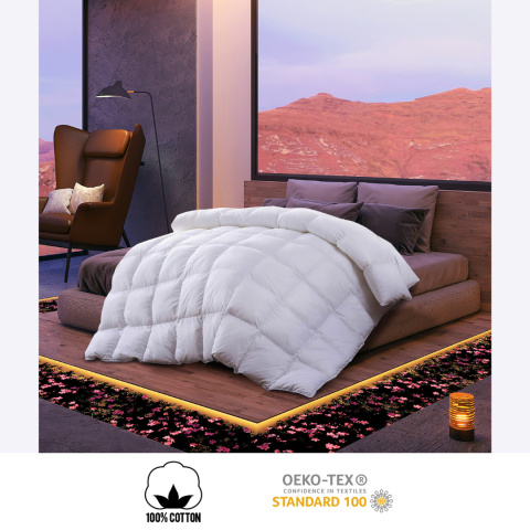 Kołdra Puchowa 200x220 100% Gęsi Puch Lenia 100% Antyalergiczna