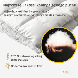 Kołdra Puchowa 200x200 100% Gęsi Puch Zimowa 2,5 KG 100% Antyalergiczna