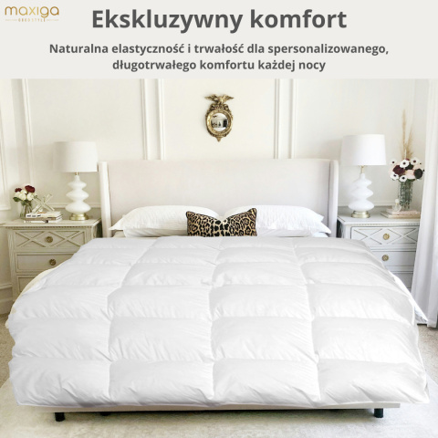 Kołdra Puchowa 200x200 100% Gęsi Puch Zimowa 2,5 KG 100% Antyalergiczna